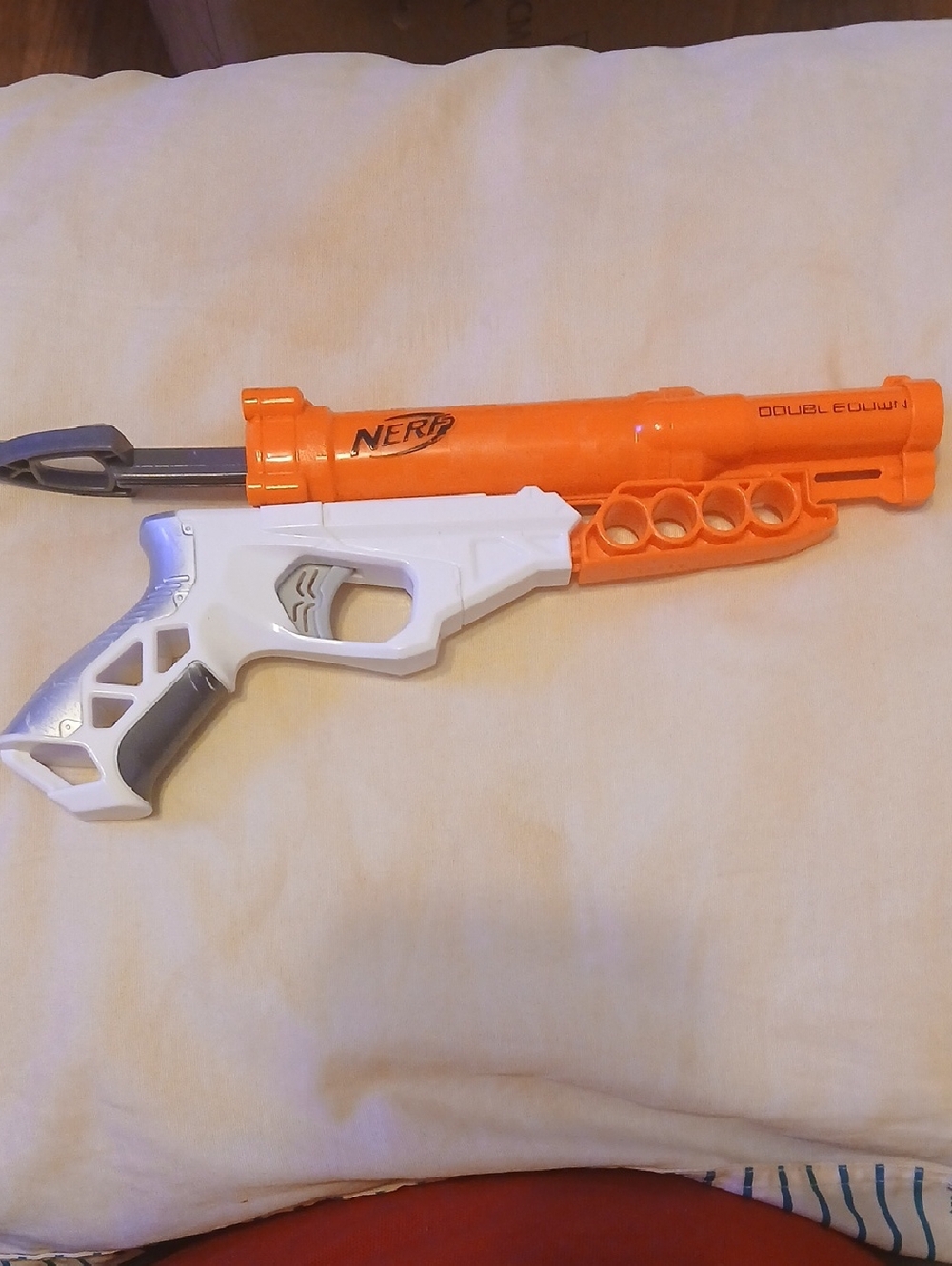 Nerf DoubleDown Blaster - Orange, White & Gray